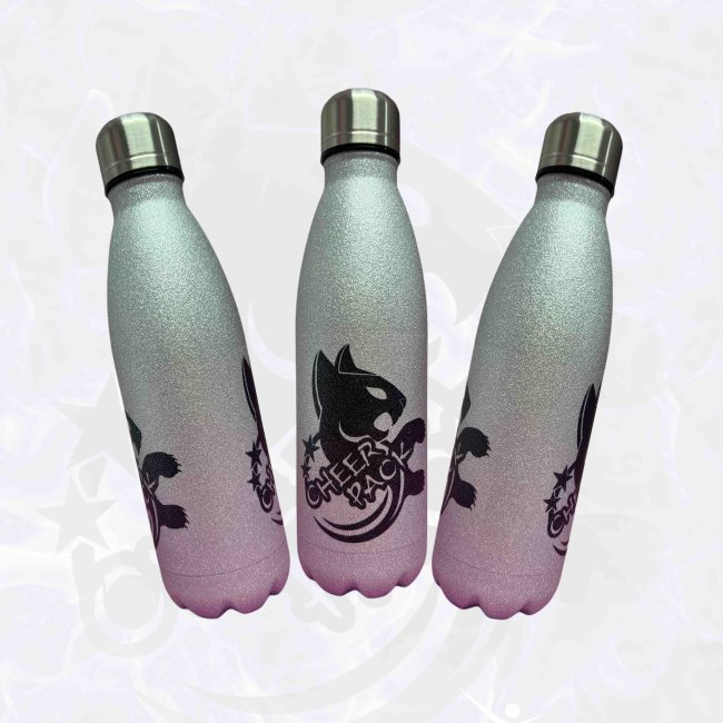 Thermoflasche 500ml Glitzer - Design Cheer Pack Katze